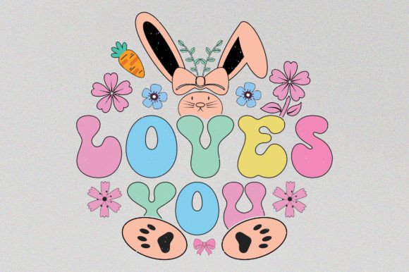 Loves You Easter Day Sublimation Graphic: Your Go-To for Festive Design