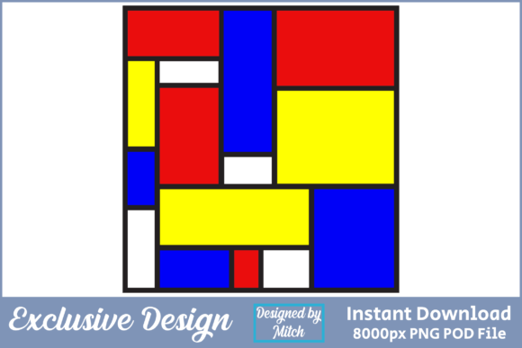 Mondrian Style Graphic T-Shirt Design: From Canvas to Cotton