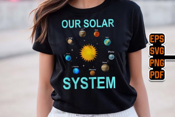 Our Solar System Graphic T-Shirt Design: A Universe of Creative Possibility