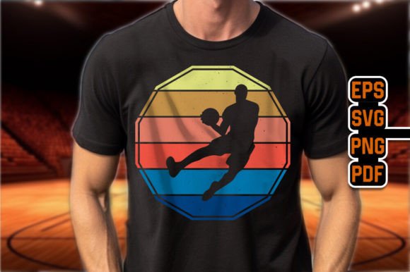 Retro Graphic Basketball T-Shirt Design: Vintage Vibes for Modern Brands