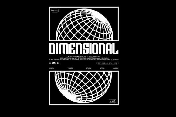 Streetwear Dimensional Graphic Tee: Urban Edge in Vector Form