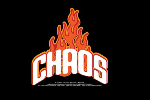 Unleash Your Edge with Chaos Graphic Tee Design