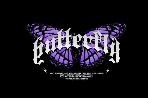 Urban Edge: Butterfly Graphic Tee Streetwear Design
